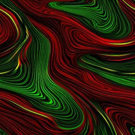 Vibrant Abstract Painting with Red, Green, and Yellow Colors