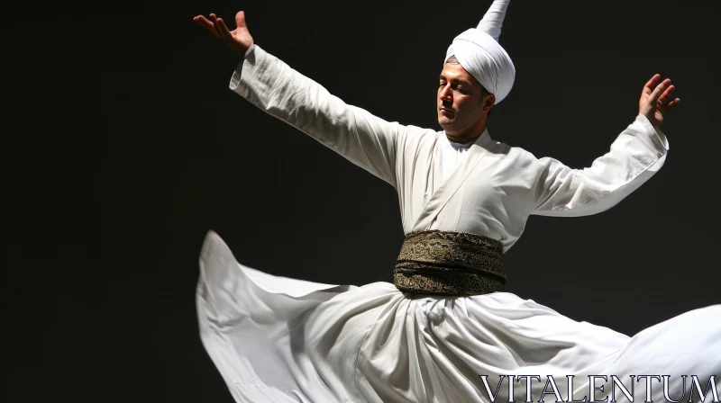 Captivating Dance of the Whirling Dervish AI Image