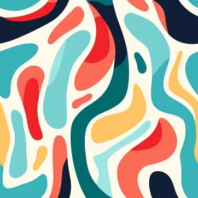 Colorful Abstract Organic Shapes Pattern