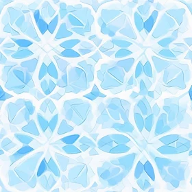 Moroccan Floral Blue and White Seamless Pattern