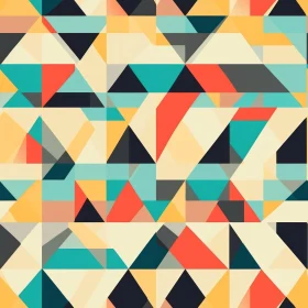 Colorful Geometric Triangle Pattern for Design