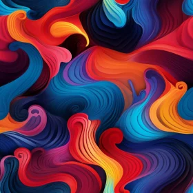 Energetic Abstract Painting with Rich Colors