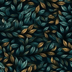 Green and Gold Leaf Pattern - Home Decor Design