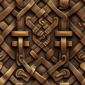 Bronze Celtic Knot Texture | Seamless Metallic Pattern