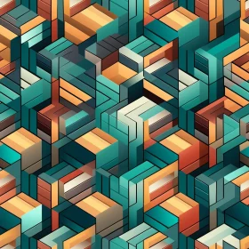 Intricate Geometric Cube Pattern - Modern Design
