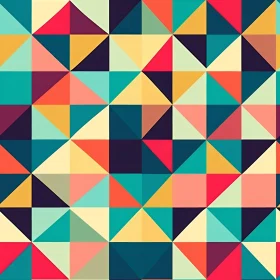 Multicolored Geometric Triangle Pattern