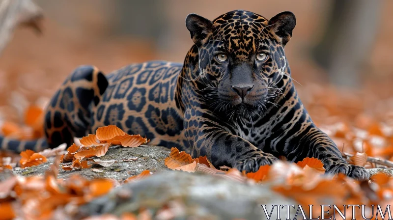 AI ART Powerful Black Panther in Forest