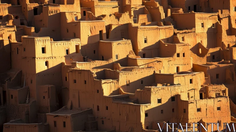 Abandoned Clay Houses in Morocco: A Captivating Glimpse of History AI Image