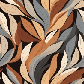 Abstract Leaves Seamless Pattern - Modern Design Element