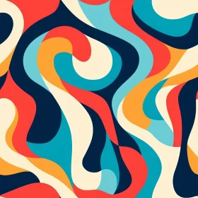 Colorful Abstract Wavy Pattern Background