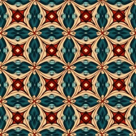 Multicolored Floral Pattern - Traditional Moroccan Tilework Design