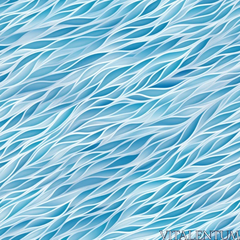 Blue and White Waves Seamless Pattern - Repetitive Design AI Image