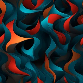 Blue Red Orange Abstract Background