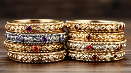 Exquisite Gold Rings with Gemstones
