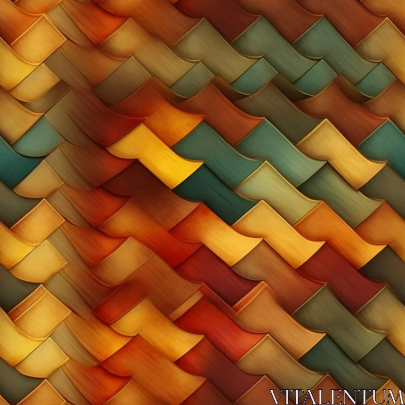 Warm Woven Basket Seamless Pattern AI Image