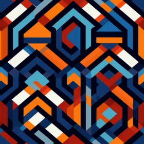 Energetic Geometric Hexagon Pattern