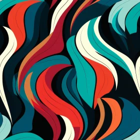 Abstract Leaves Seamless Pattern
