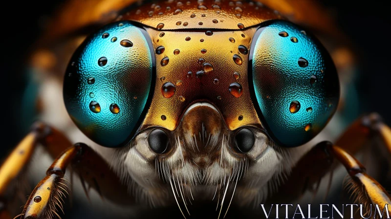 AI ART Detailed Macro Photo of a Fly's Head