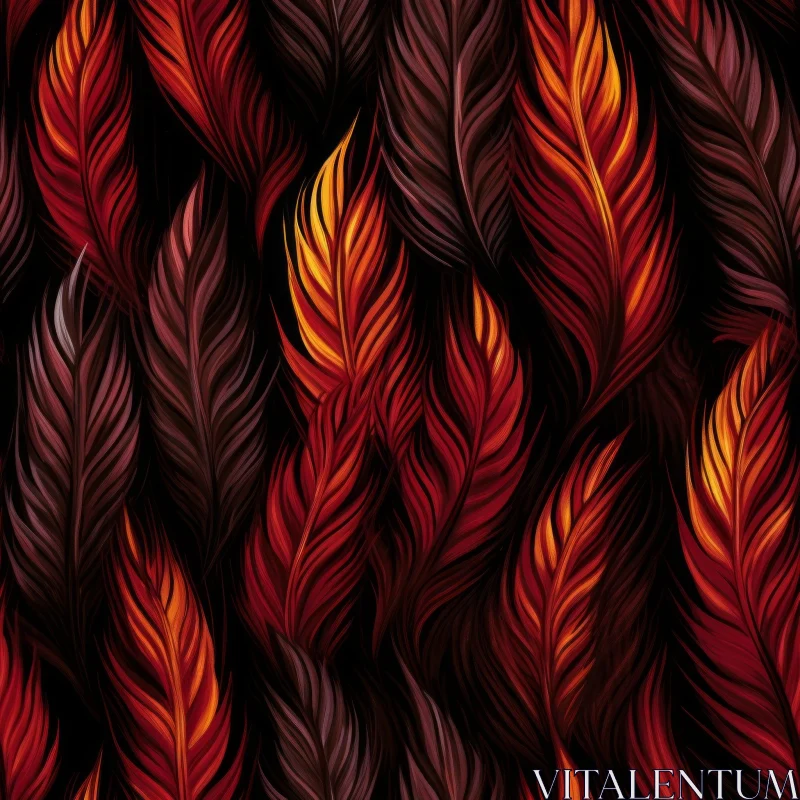 AI ART Feathers Gradient Pattern for Fabric and Decor