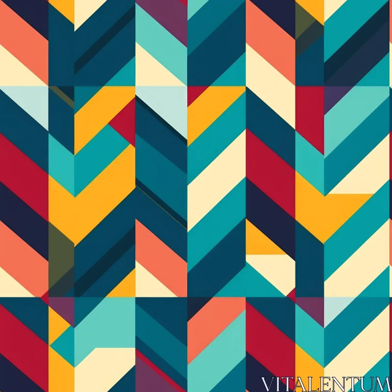 Colorful Geometric Chevron Pattern Design AI Image