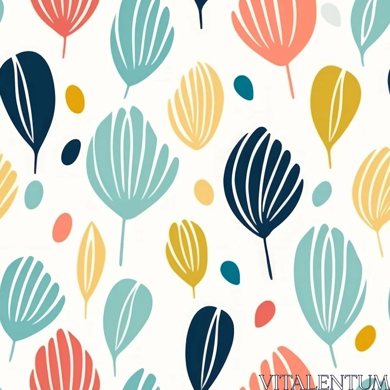 Floral Vector Pattern for Home Decor AI Image