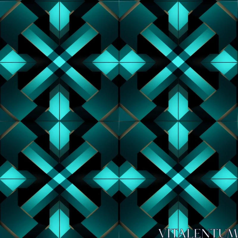 Modern Geometric Pattern on Dark Blue Background AI Image