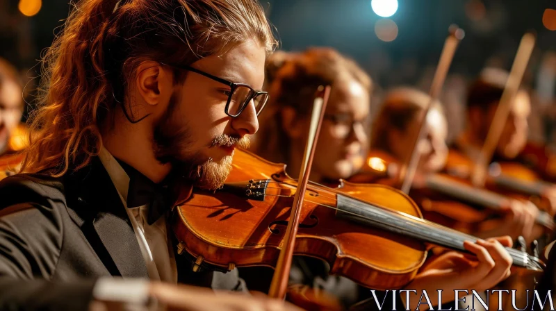 Talented Violinist in a Captivating Performance AI Image