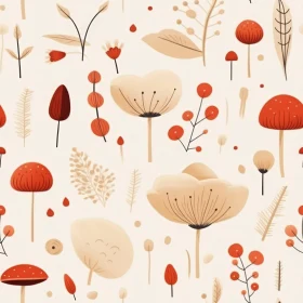 Whimsical Hand-Drawn Floral Pattern