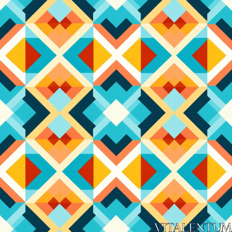 AI ART Colorful Geometric Pattern for Fabric and Wallpaper