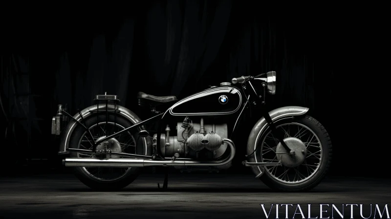 Captivating Vintage Motorcycle Photography AI Image
