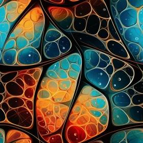 Colorful Abstract Painting with Organic Patterns