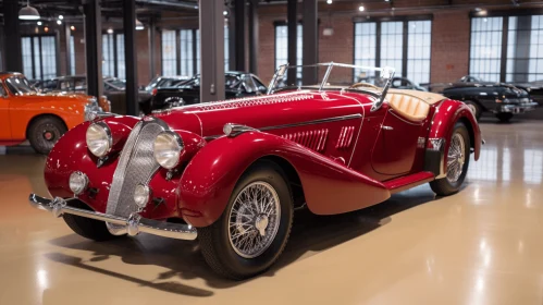 Vintage Car in Sports Car Museum: Opulence and Authenticity
