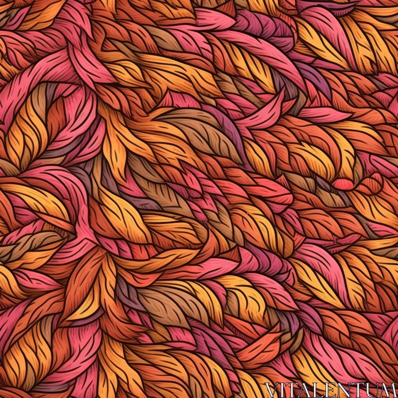 AI ART Colorful Feathers Seamless Pattern for Designs