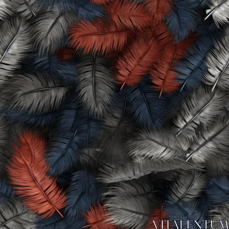 Feathers Seamless Pattern Design AI Image