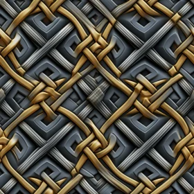 Luxury Geometric Gold & Gray Seamless Pattern