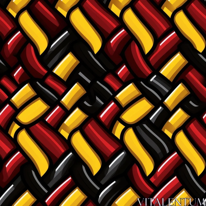 Multicolored Stripes Pattern Inspired by Traditional German Folk Art AI Image