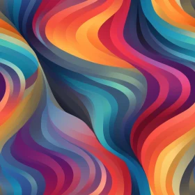 Colorful Abstract Wavy Pattern for Fabric and Wallpaper