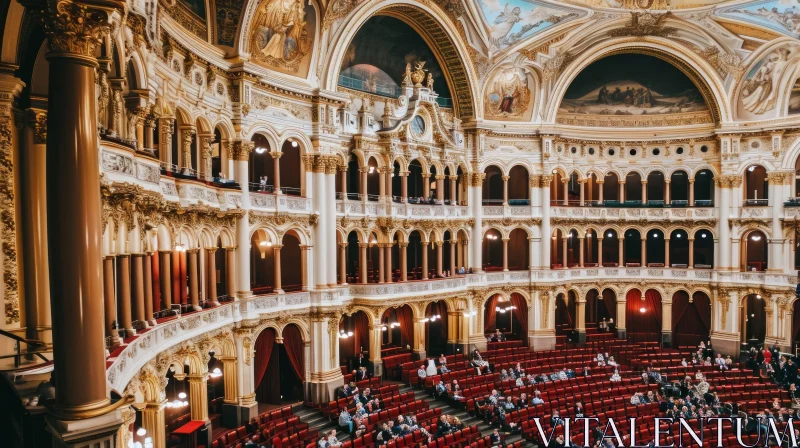 Opulent Opera House Interior: A Captivating Display of Elegance AI Image
