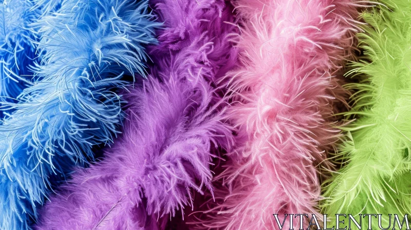 AI ART Colorful Feathers Close-Up | Luxurious Gradient | Studio Photography