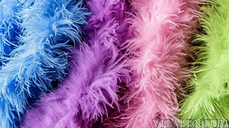 Colorful Feathers Close-Up | Luxurious Gradient | Studio Photography