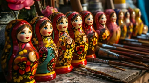 Exquisite Traditional Russian Nesting Dolls | Wooden Handmade Art