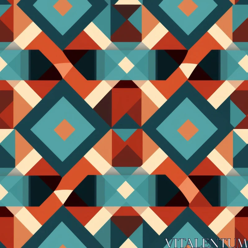 AI ART Harmonious Southwestern Geometric Pattern for Fabric and Wallpaper