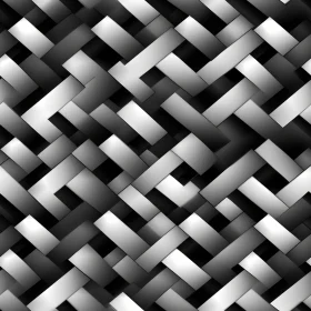 Monochrome Woven Basket Pattern - Seamless Geometric Design