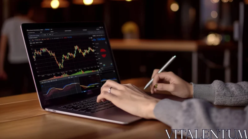 Trading Stocks in a Cozy Coffee Shop - Technology Art AI Image