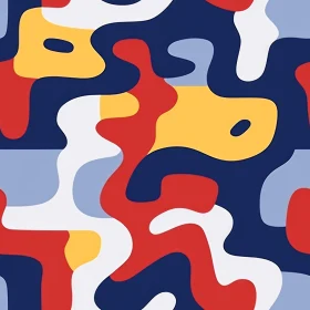Colorful Abstract Shapes Pattern for Fabric and Wallpaper