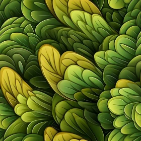 Green Leaves Seamless Pattern Background
