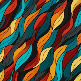 Colorful Waves Seamless Pattern | Detailed Hand-drawn Design