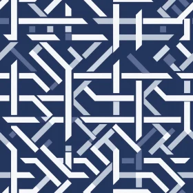 Blue and White Geometric Pattern