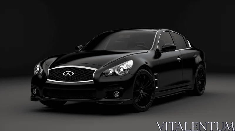 Luxurious Black Infiniti Vehicle | Hyperrealistic 3D Rendering AI Image