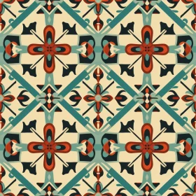 Moroccan Tiles Geometric Pattern for Design